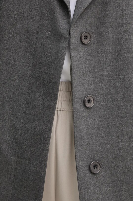 Піджак з домішкою вовни Remain Boxy Blazer 5018971959 сірий