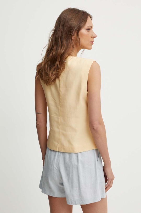 Одяг Жилетка з домішкою льону Pepe Jeans ADITI PL402420 жовтий