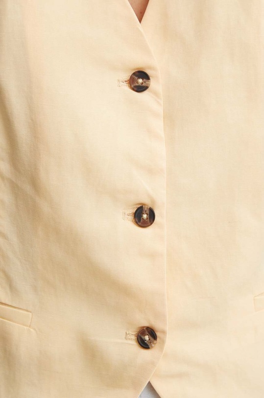 Vesta s příměsí lnu Pepe Jeans ADITI PL402420 žlutá