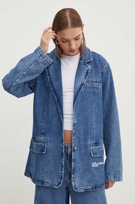 Karl Lagerfeld Jeans jacheta denim necaptusit albastru 245J1401