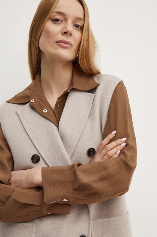 MAX&Co. vestă de lână necaptusit bej 2426156021200