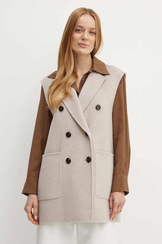 MAX&Co. vestă de lână bej 2426156021200