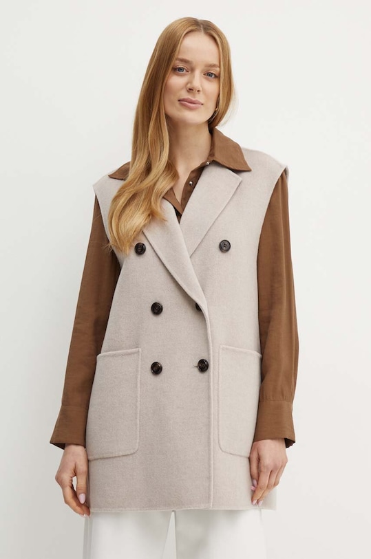 MAX&Co. vestă de lână bej 2426156021200