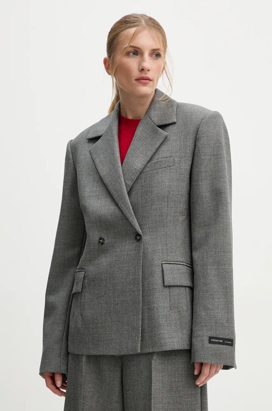 Herskind geaca de lana Wasty uni gri 5399140