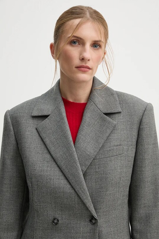 Herskind geaca de lana Wasty 5399140 gri