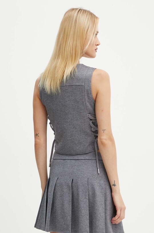 Îmbrăcăminte The Kooples vesta din amestec de lana FGIL29003K gri