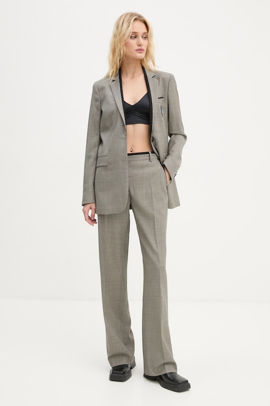 Вовняний піджак The Kooples FVES29007K сірий AW24