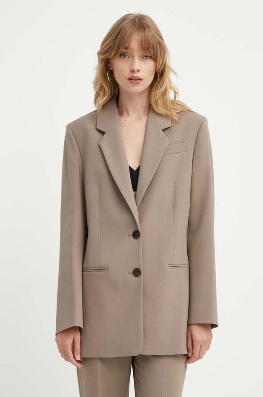 By Malene Birger marynarka OPHIE tkanina brązowy Q72526001