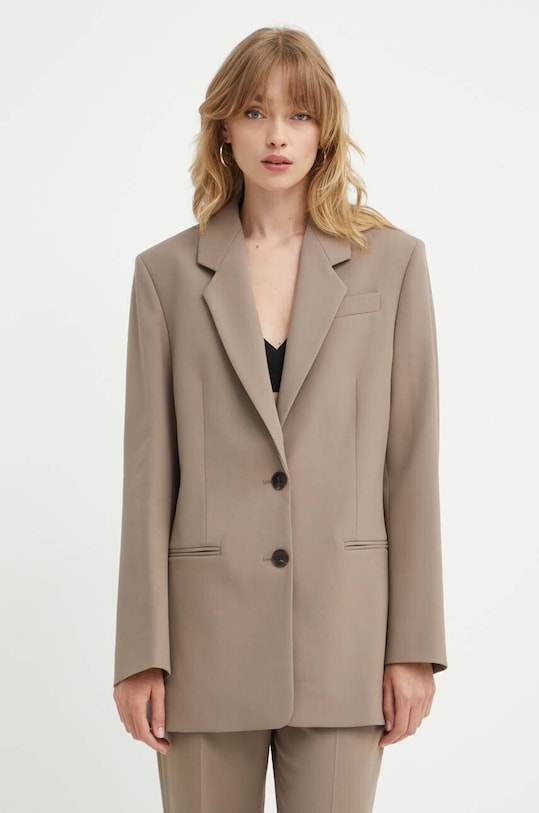 By Malene Birger marynarka OPHIE tkanina brązowy Q72526001