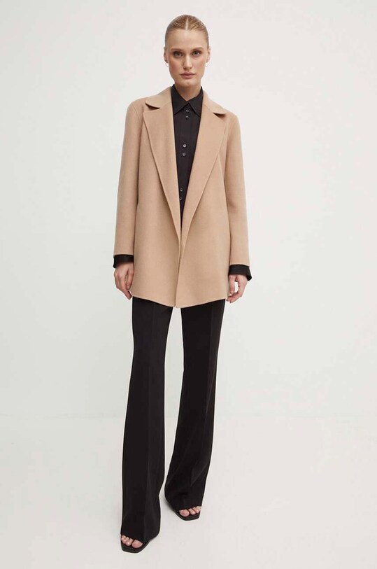 Theory marynarka wełniana K0701412 beżowy AW24
