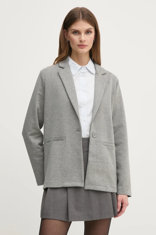 Піджак United Colors of Benetton без підкладки сірий 28Y6DW02U