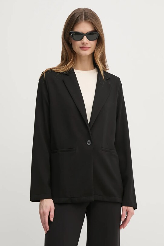 United Colors of Benetton marynarka dzianina czarny 28Y6DW02U