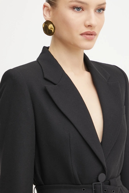 Armani Exchange marynarka z domieszką wełny czarny 6DYG18.YN1XZ