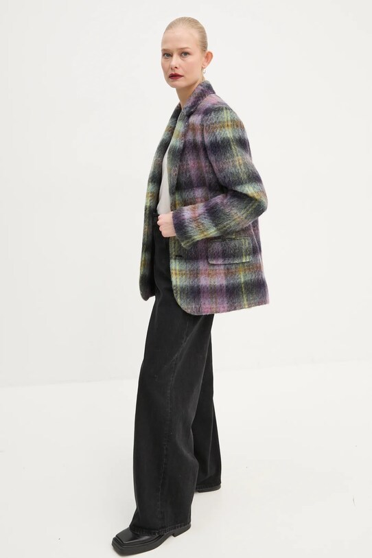 Пиджак с примесью шерсти PS Paul Smith W2R.370J.N31217 фиолетовой AW24