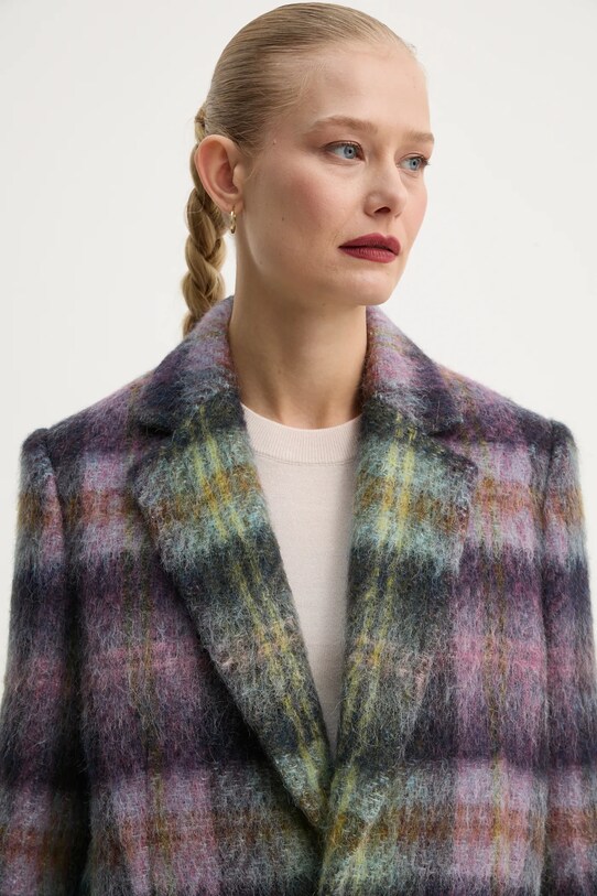 Пиджак с примесью шерсти PS Paul Smith фиолетовой W2R.370J.N31217
