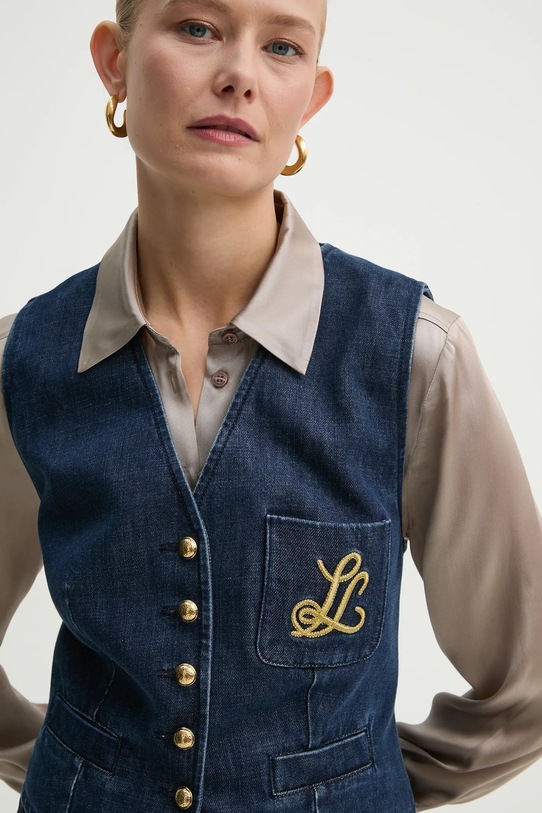 Luisa Spagnoli kamizelka SCUDIERO aplikacja granatowy 541256