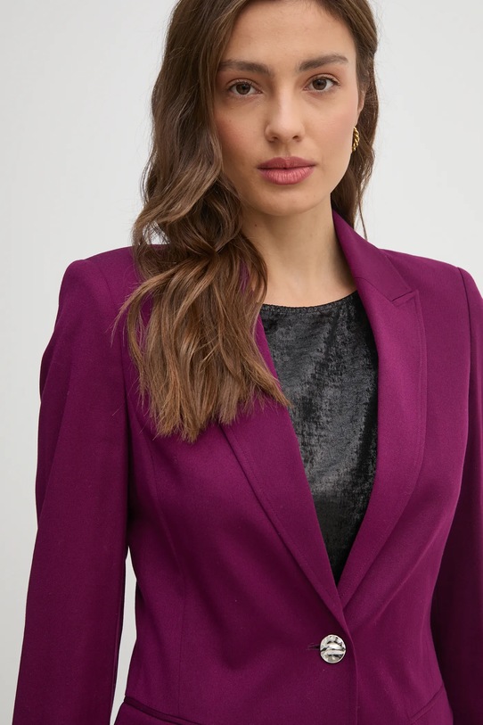 Піджак з домішкою вовни United Colors of Benetton фіолетовий 27UPDW02L