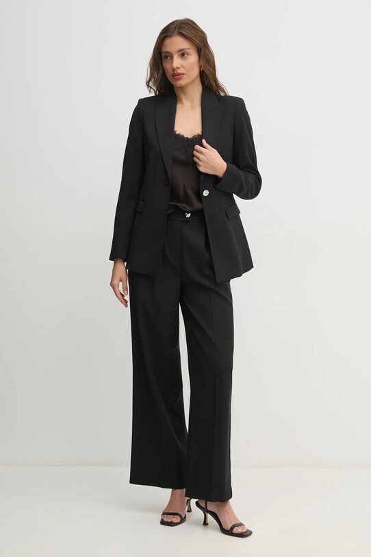 Sako s prímesou vlny United Colors of Benetton 27UPDW02L čierna AW24