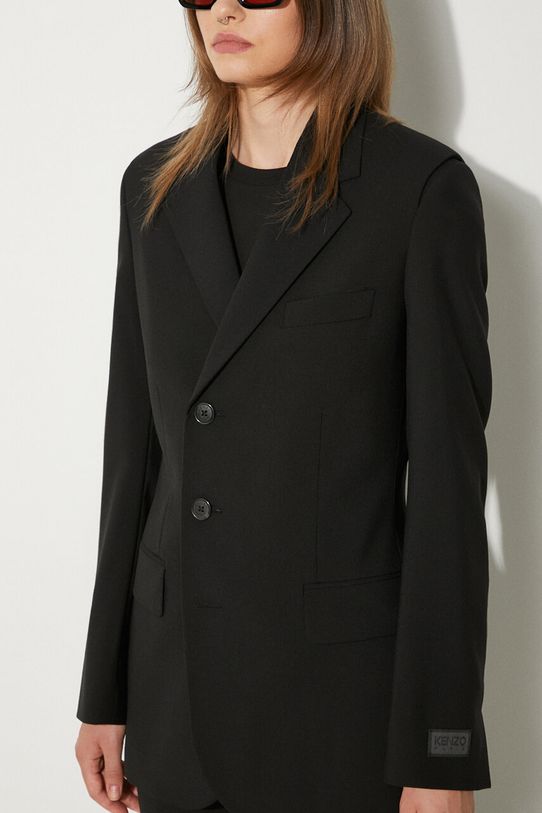 Вовняний піджак Kenzo Virgin Wool Waisted Blazer