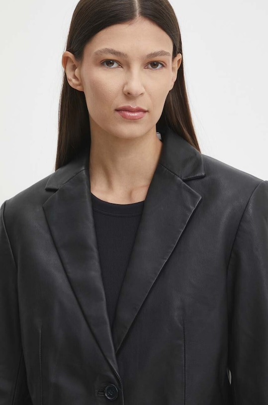 Kožené sako Marc O'Polo 408703573031 černá