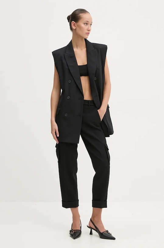 Шерстяной жилет IRO WP07ANILAH чёрный AW24