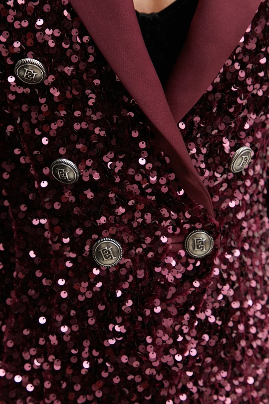 Elisabetta Franchi marynarka GI09847E2 bordowy