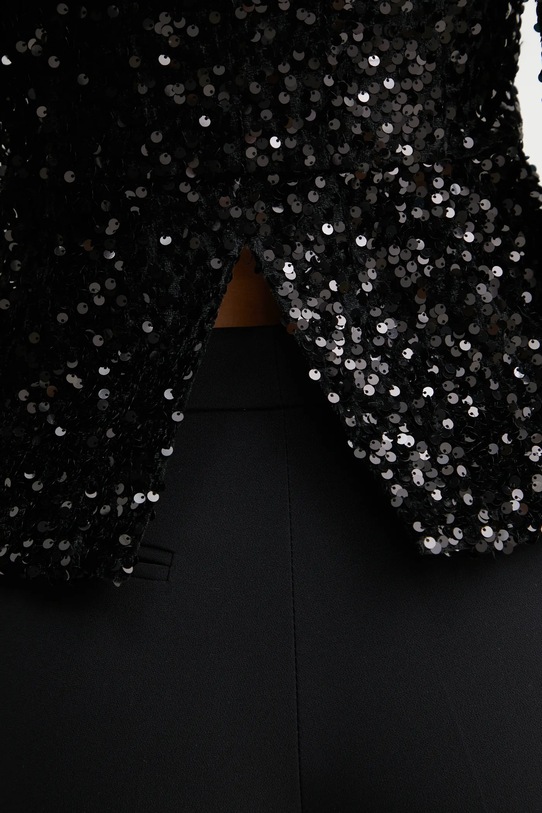Σακάκι Elisabetta Franchi GI09847E2 μαύρο