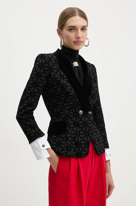 Σακάκι Elisabetta Franchi ύφασμα μαύρο GI11547E2