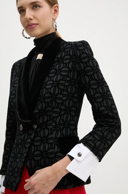 Σακάκι Elisabetta Franchi μαύρο GI11547E2