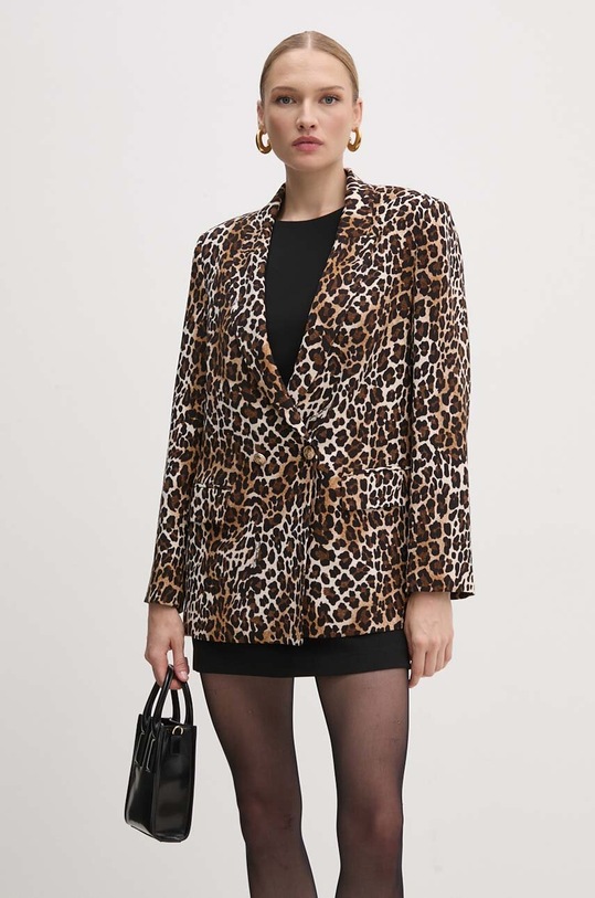 Σακάκι Elisabetta Franchi ύφασμα καφέ GI12047E2