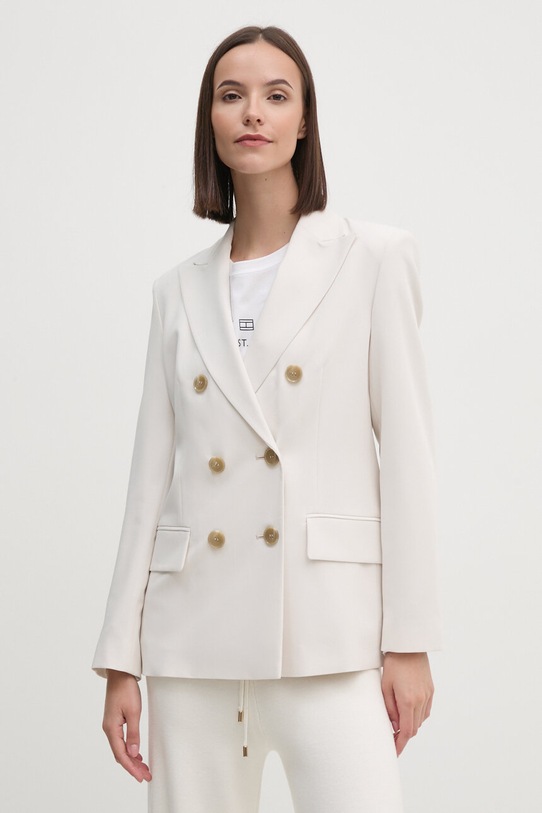 Σακάκι Sisley ύφασμα μπεζ 2KVXLW01C