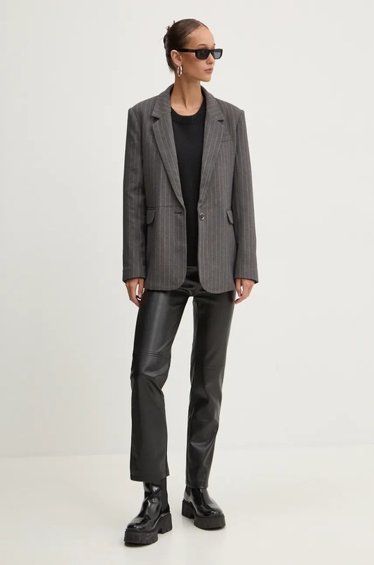 Abercrombie & Fitch marynarka KI144.4275.907 szary AW24