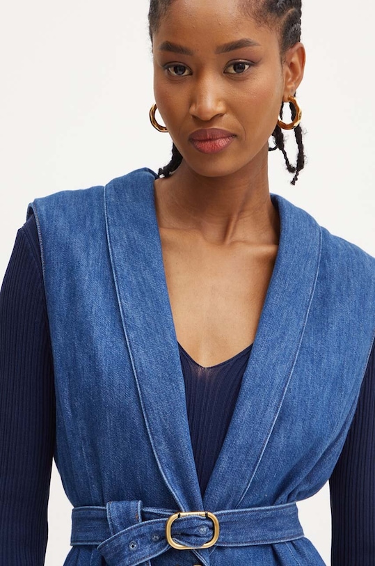 Džínová vesta Twinset 242TP2611 modrá