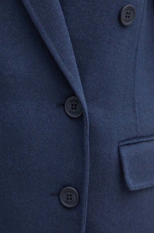 Vlněná bunda Twinset námořnická modř 242TP2063