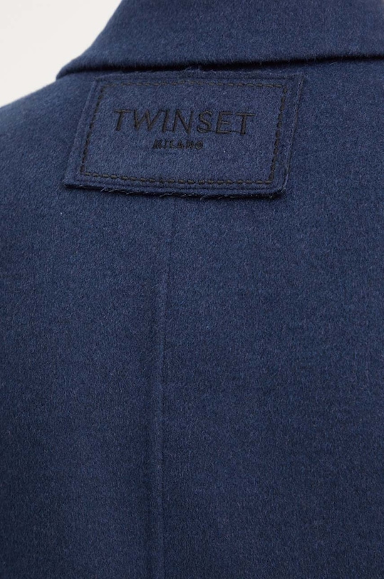 Vlněná bunda Twinset 242TP2063 námořnická modř