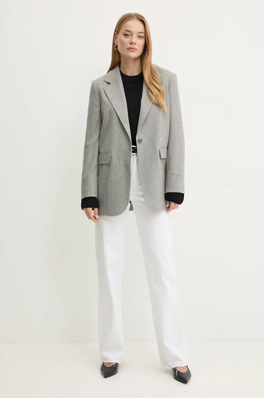 Boss Orange sacou din lana 50524402 gri AW24