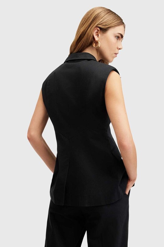 Îmbrăcăminte AllSaints vestă din bumbac HALLY BLAZER W009QA negru