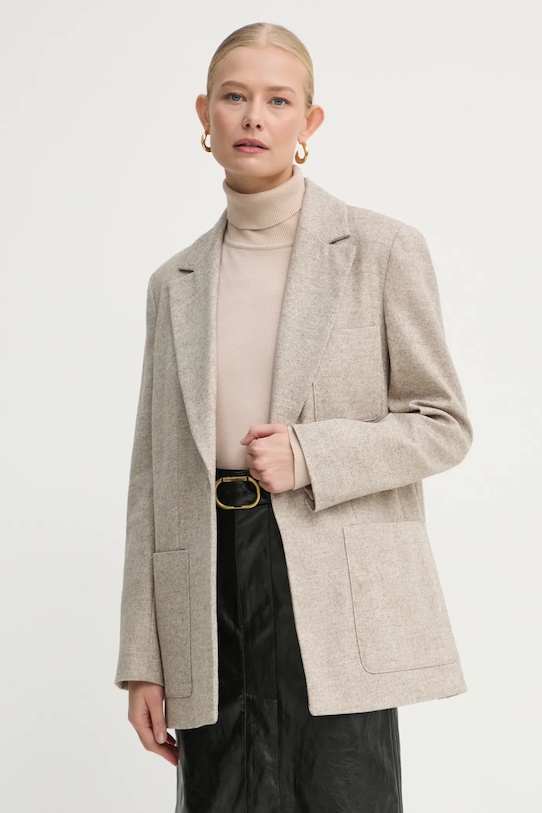 MAX&Co. blazer con aggiunta di lana tessuto beige 2426046034200