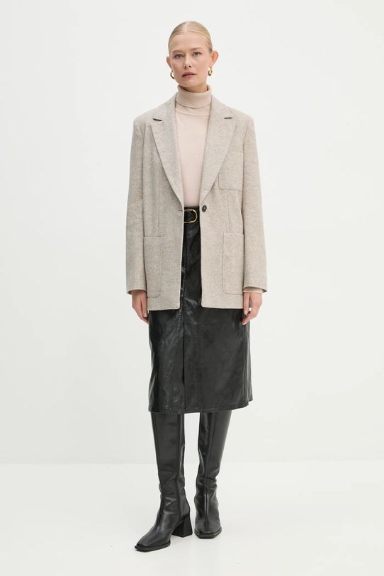 Blazer s příměsí vlny MAX&Co. 2426046034200 béžová AW24