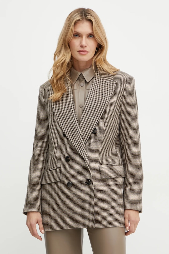 Vlněné sako MAX&Co. oversize hnědá 2426046044200