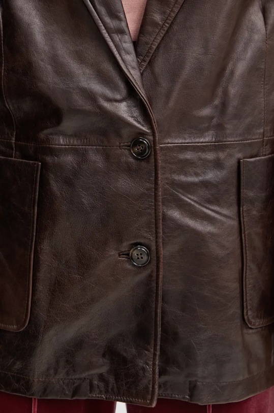 Kožené sako MAX&Co. 2426446023200 hnědá