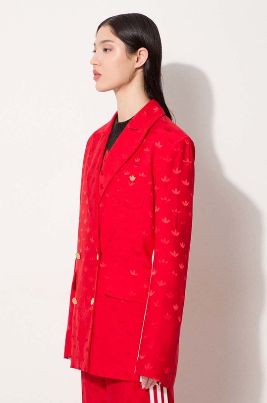adidas Originals marynarka Jaquard Blazer czerwony JJ2171