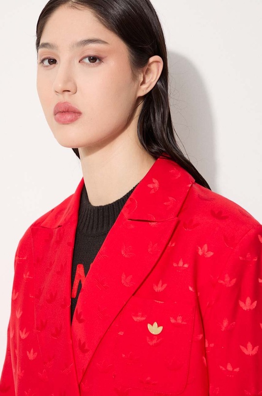 adidas Originals marynarka Jaquard Blazer JJ2171 czerwony