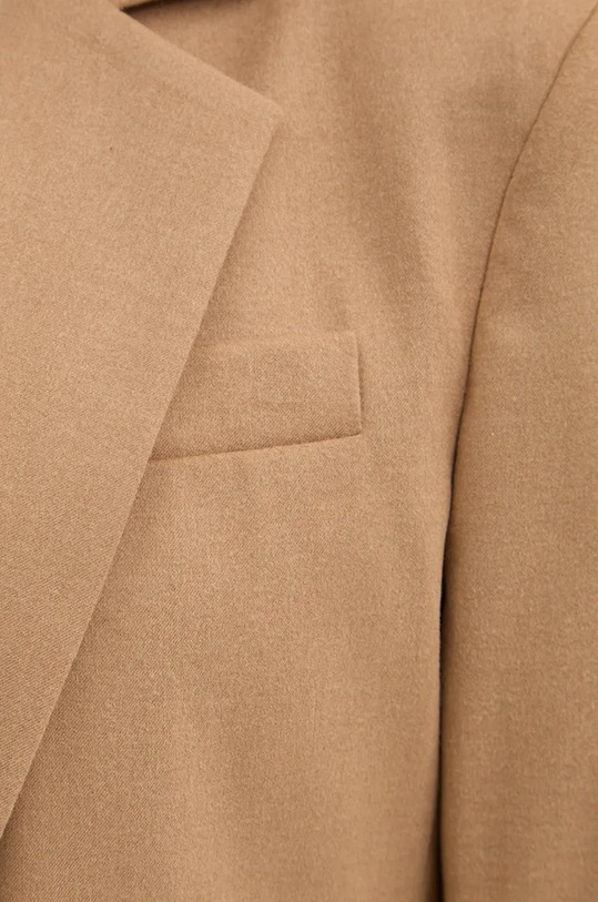 Blazer s příměsí vlny HUGO 50525868 hnědá
