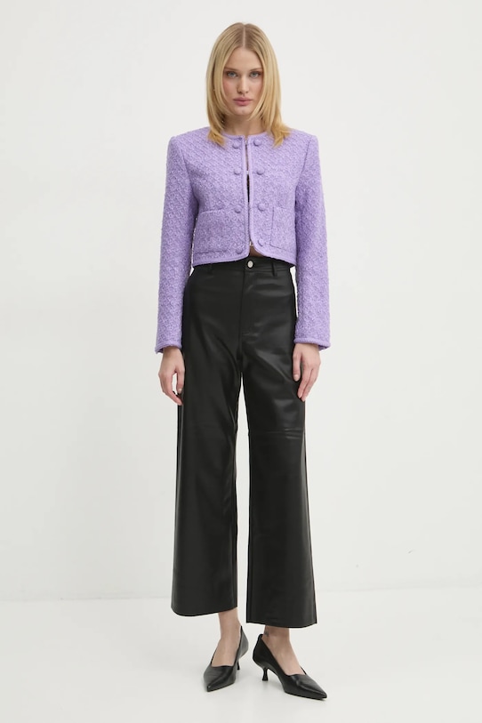 Rotate sacou din lana 113086364 violet AW24