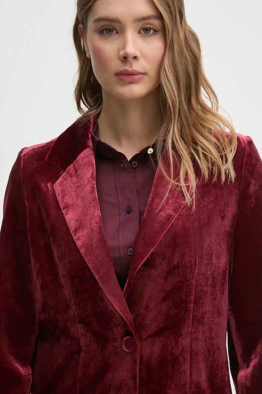Σακάκι από βελούδο Sisley μπορντό 21EULW02M