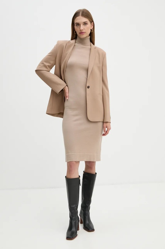 Calvin Klein sacou din lana K20K207632 maro SS25