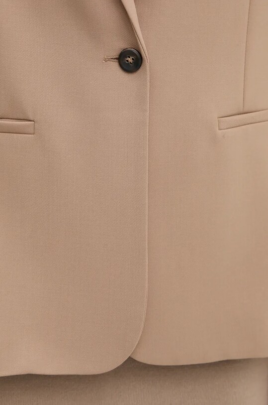Пиджак с примесью шерсти Calvin Klein K20K207632 коричневый