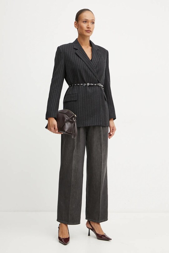Вовняний піджак MICHAEL Michael Kors MF4108DF2A сірий AW24