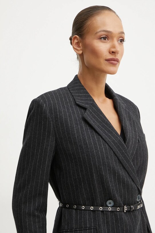 MICHAEL Michael Kors marynarka wełniana szary MF4108DF2A